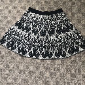 Black and white cute skater skirt
